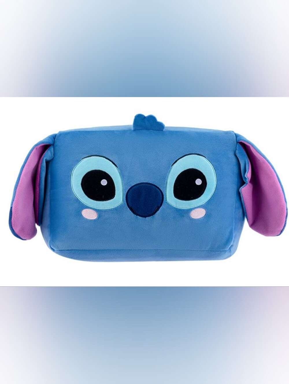 Disney Stitch Plush Pillow with Pink Ear Accents EUC